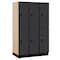 Salsbury Industries Wardrobe Locker, 45" W, 21" D, 76" H, (3) Wide, (6) Openings, Black 22361BLK - alternate 1
